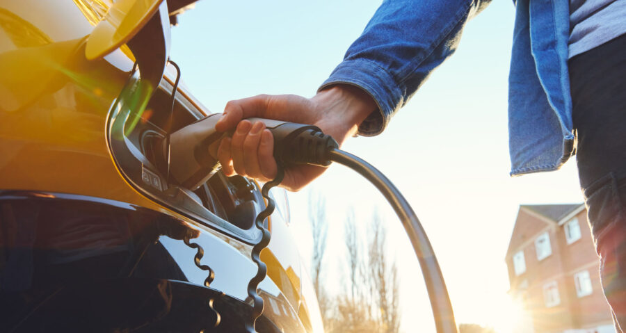 Employee using home ev charge point for business